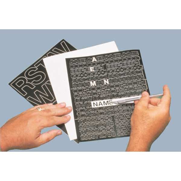 Press On Black Vinyl Letters/Numbers, 1/4