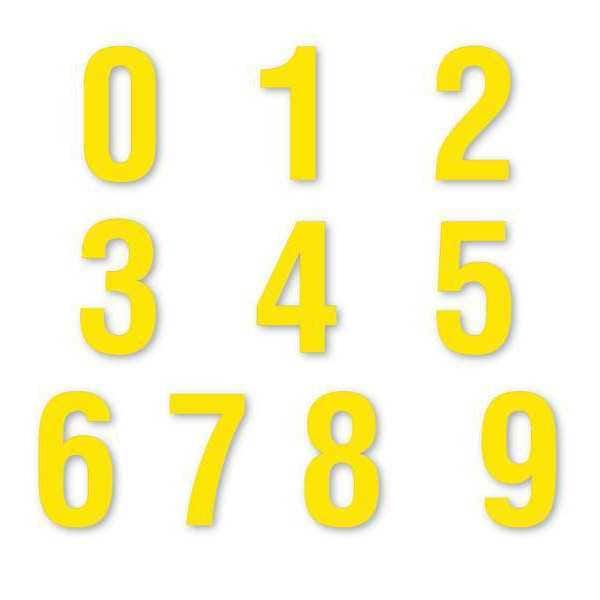 Die Cut Letter Magnets, 3", Yellow, PK108