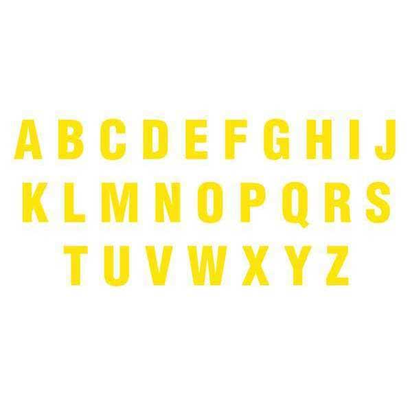 Die Cut Letter Magnets, 6", Yellow, PK108