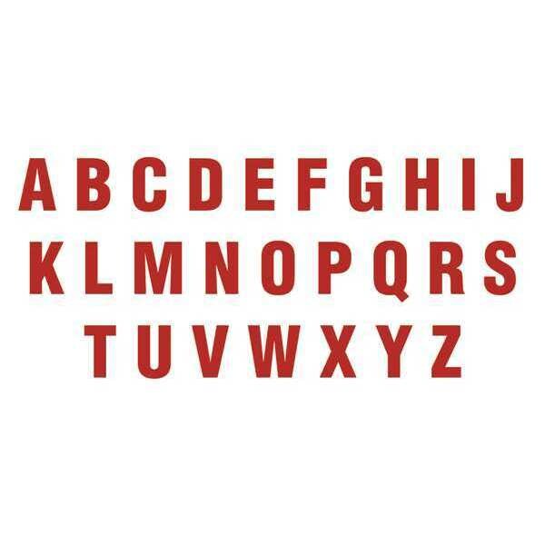 Die Cut Letter Magnets, Red, 1-1/2", PK108