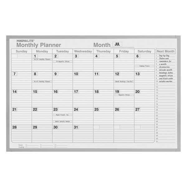 36"x48" Monthly Planning Dry Erase Board Kit