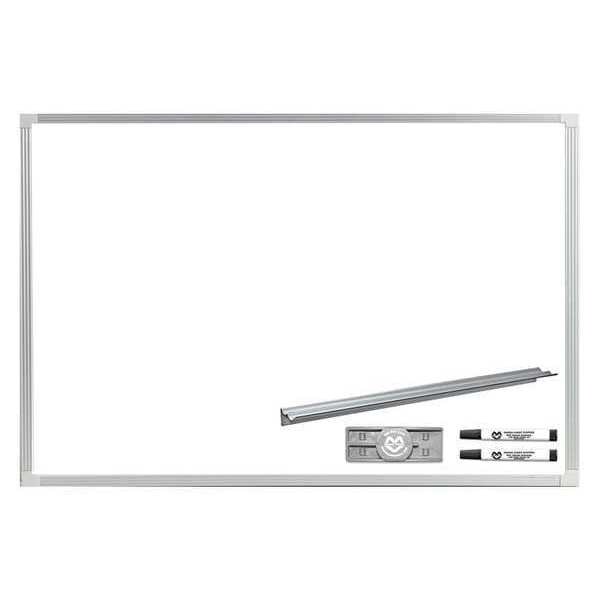 Deluxe Porcelain Dry-Erase Board, 2ftx3ft, Porcelain, 24", 36", White