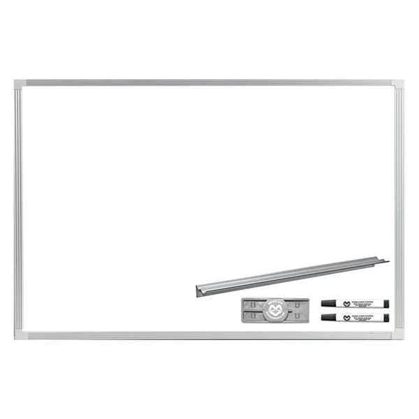 Deluxe Porcelain Dry-Erase Board, 3ftx4ft, Porcelain, 36", 48", White