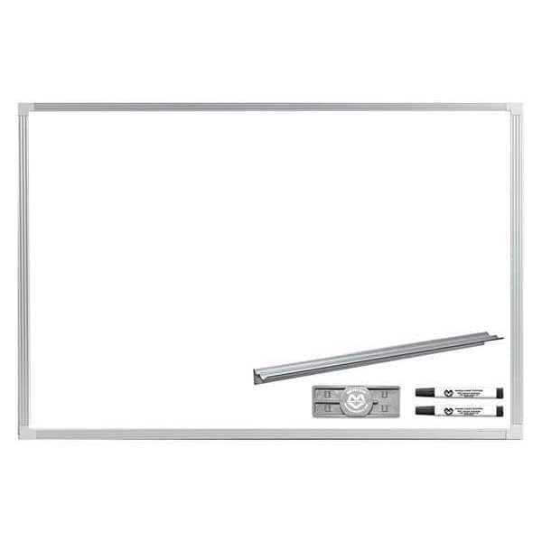 Deluxe Porcelain Dry-Erase Board, 4ftx6ft, Porcelain, 48", 72", White