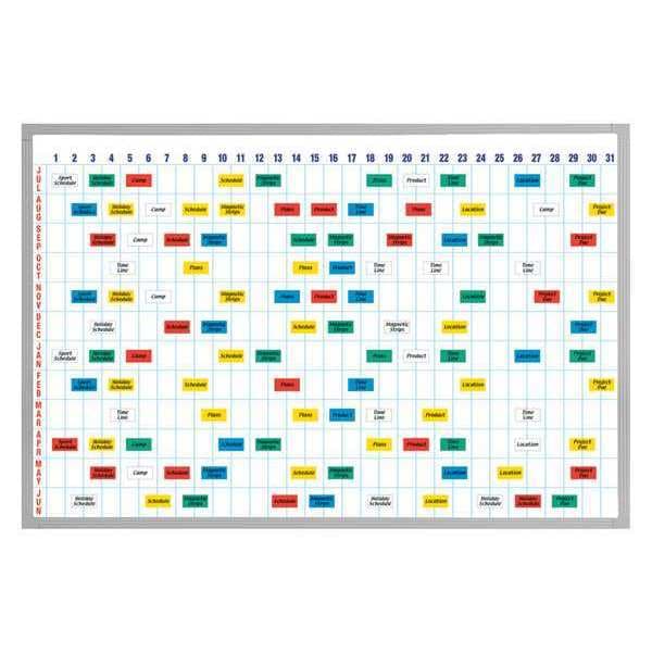 48 x 72" Full Year Calendar Board, with Magnet Strips