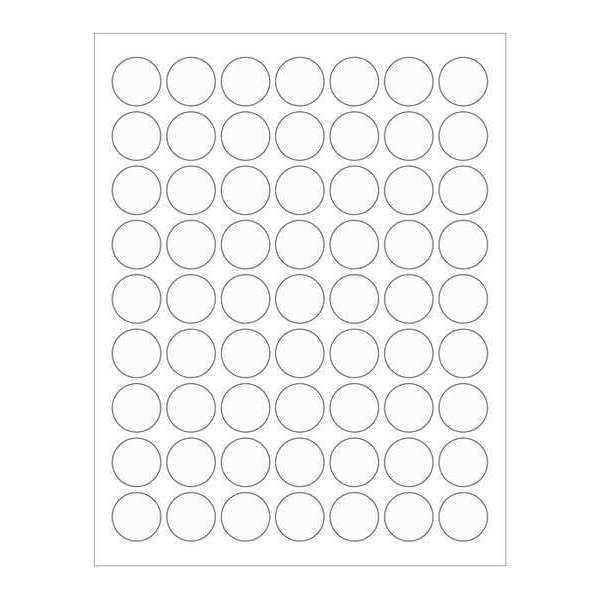 Tape Logic Circle Laser Labels, 1", Clear, PK6300