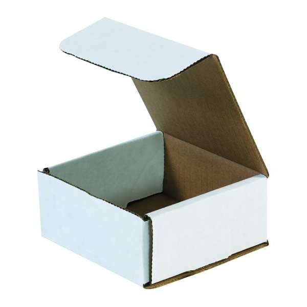 4 3/8 in x 4 3/8 in x 2 in Inside H, Literature Mailer, White, Corrugate, Single Wall