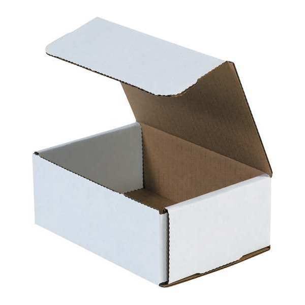6 1/2 in x 4 1/2 in x 2 1/2 in Inside H, Literature Mailer, White, Corrugate, Single Wall