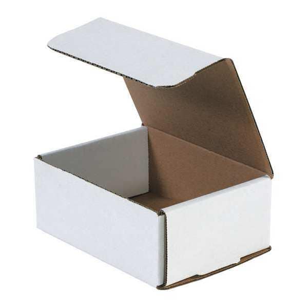 6 1/2 in x 4 7/8 in x 2 5/8 in Inside H, Literature Mailer, White, Corrugate, Single Wall