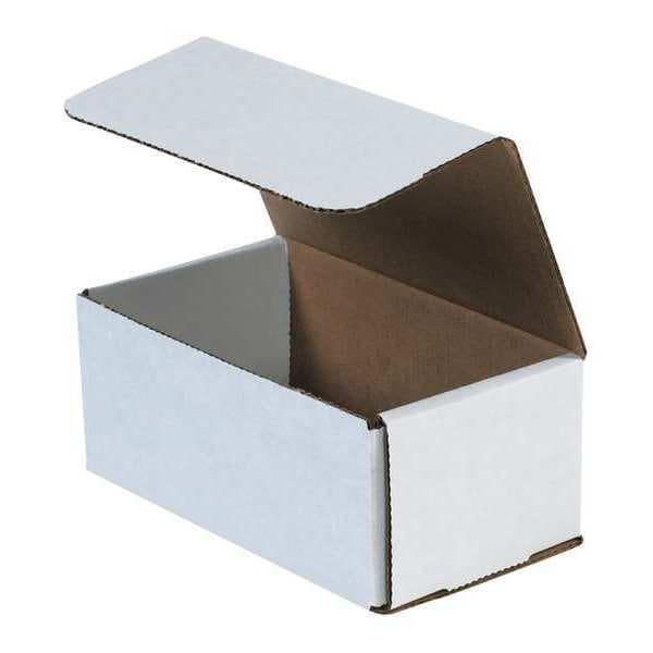 7 in x 4 in x 3 in Inside H, Literature Mailer, White, Corrugate, Single Wall