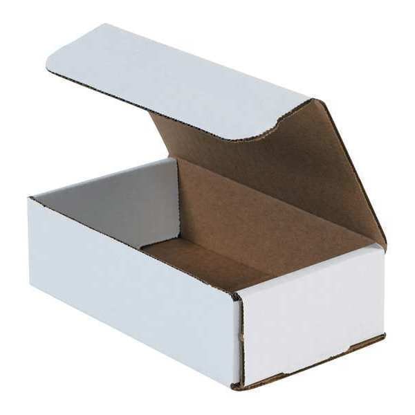 18 in x 12 in x 4 in Inside H, Literature Mailer, White, Corrugate, Single Wall