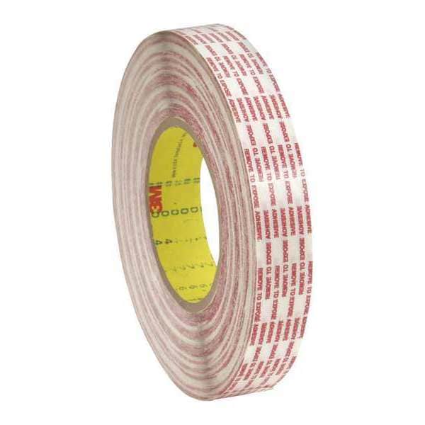 3M 476XL Double Sided Extended Liner Tape, 6.0 Mil, 1/2" x 360 yds., Clear, PK12
