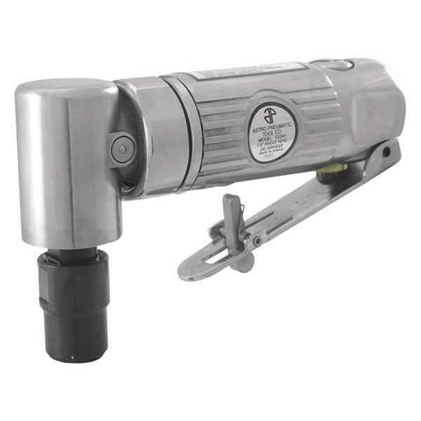 Right Angle Air Grinder, 1/4" npt Air Inlet, 1/4" Collet, Standard, 20,000 rpm, 1/3 HP