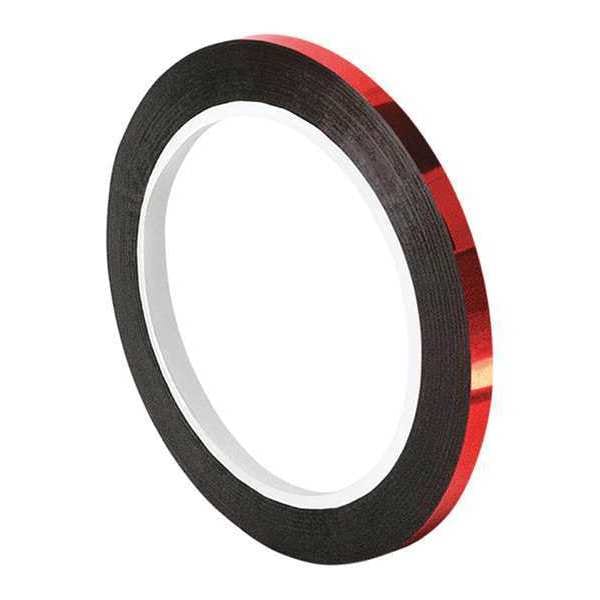 Polyester Film Tape, Red, 1/2"x72yd.