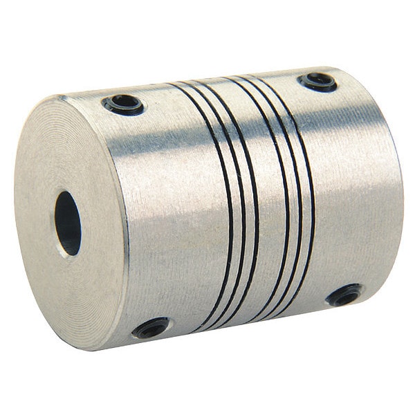 Motion Control Coupling, 4 Beam, 9x8mm, Aluminum, OD 25.0mm, L 24.0mm
