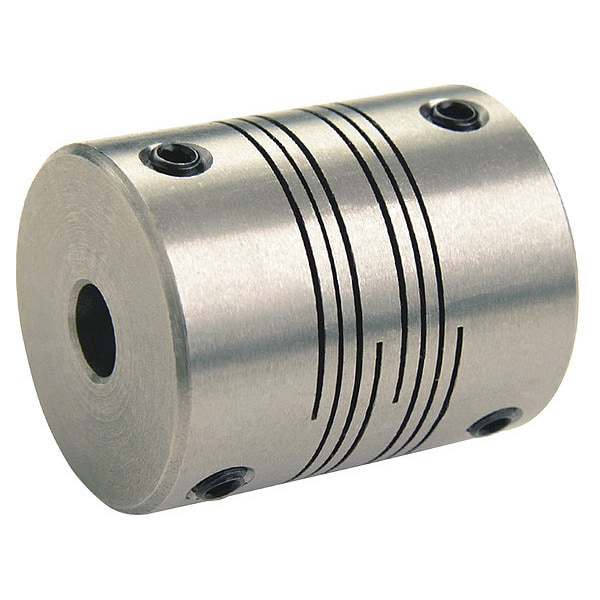 Motion Control Coupling, 4 Beam, 4x3mm, 303 SS, OD 12.7mm, L 19.1mm