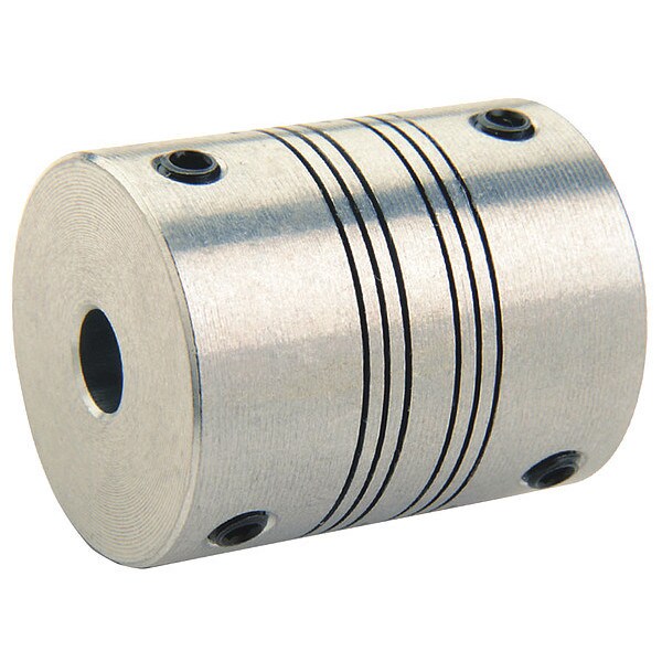 Motion Control Coupling, 4 Beam, 10x9mm, Aluminum, OD 25.4mm, L 31.8mm