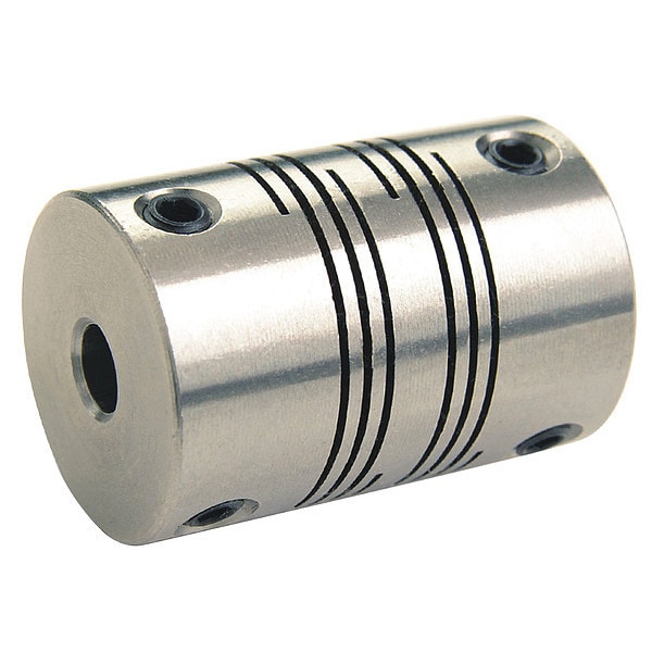 Motion Control Coupling, 6 Beam, 7mmx1/4", 303 SS, OD 0.750", L 1.250"