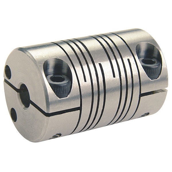 Motion Control Coupling, 6 Beam, 20x15mm, 303 SS, OD 38.1mm, L 57.2mm