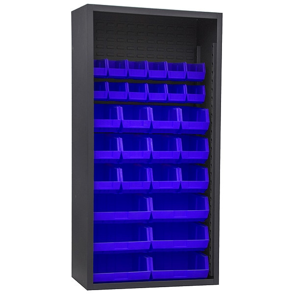 Heavy Duty Bin Cabinet, 36 in W, 72 in H, 18" D, 30 Bins