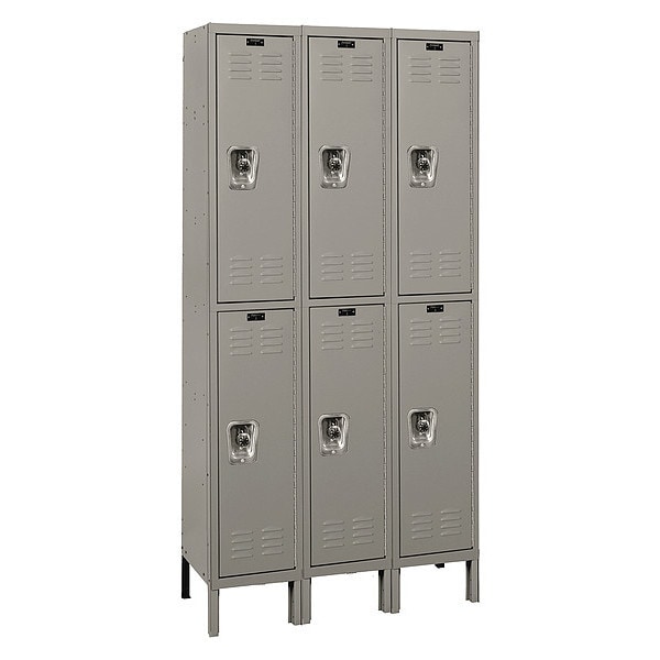 ReadyBuilt Locker, 36"X12"X78", Dbl Tier