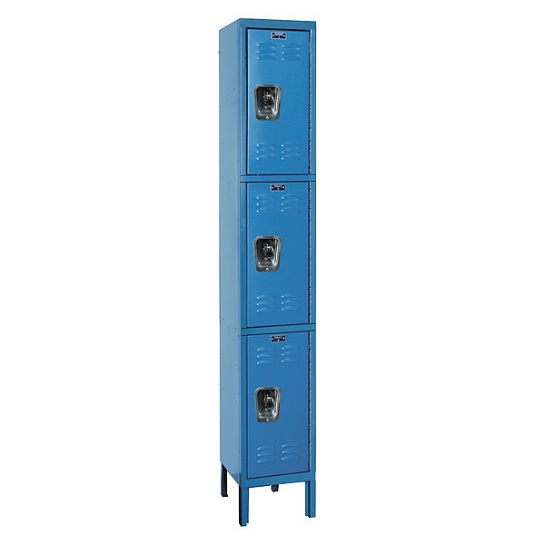 ReadyBuilt Locker, 12"X15"X78", 3 Tier, Blu