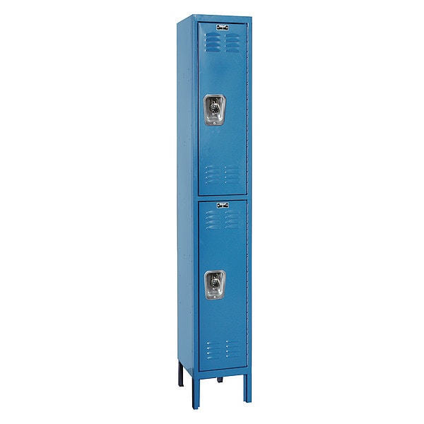 ReadyBuilt Locker, 12"X15"X78", 2 Tier, Blu
