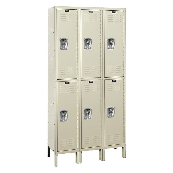 ReadyBuilt Locker, 36"X12"X78", Dbl Tier