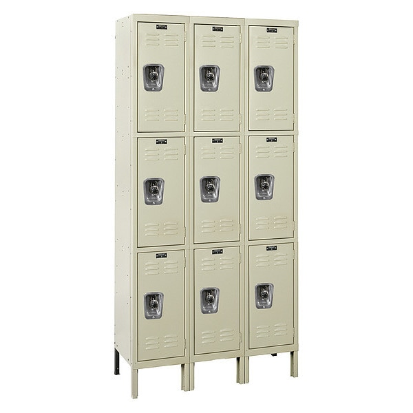 ReadyBuilt Locker, 36"X12"X78", Trpl Tier