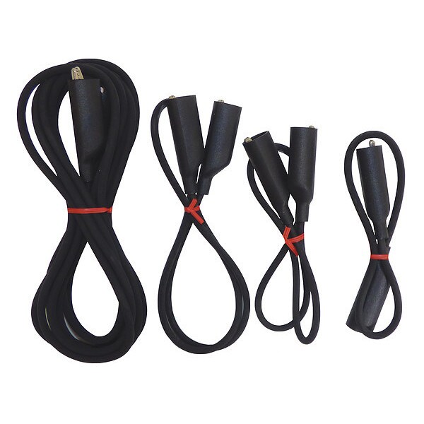 Jumper leads, black straight