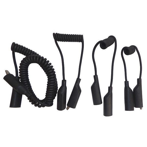 Jumper leads, black coiled