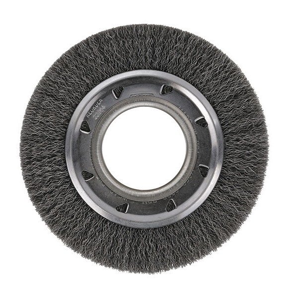 Crimped Wire Medium Face Wheel Brush, 12"