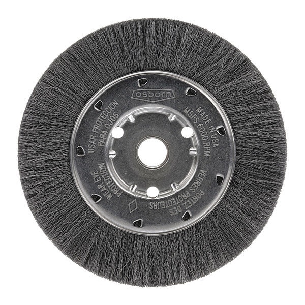 Crimped Wire Narrow Face Wheel Brush, 12"
