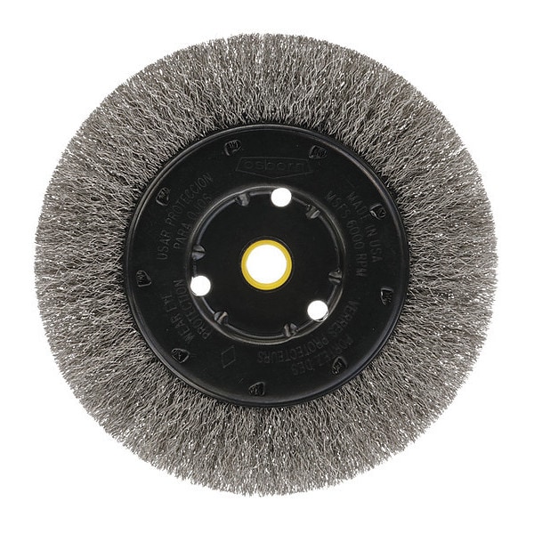 Crimped Wire Narrow Face Wheel Brush, 4"