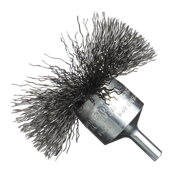Circular Crimped Wire End Brush, 1-1/4"