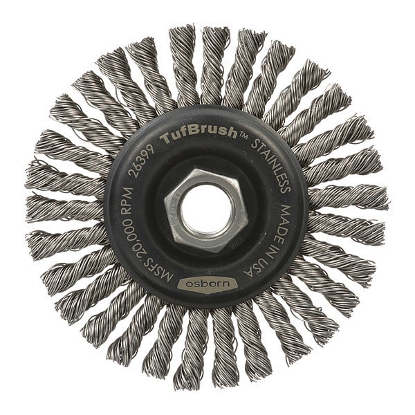Stringer Bead Wheel Brush, 4", 0002639600
