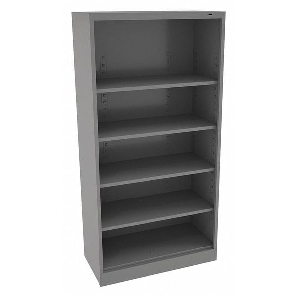 Bookcase, Gray, Welded, 36" x 18" x 72"