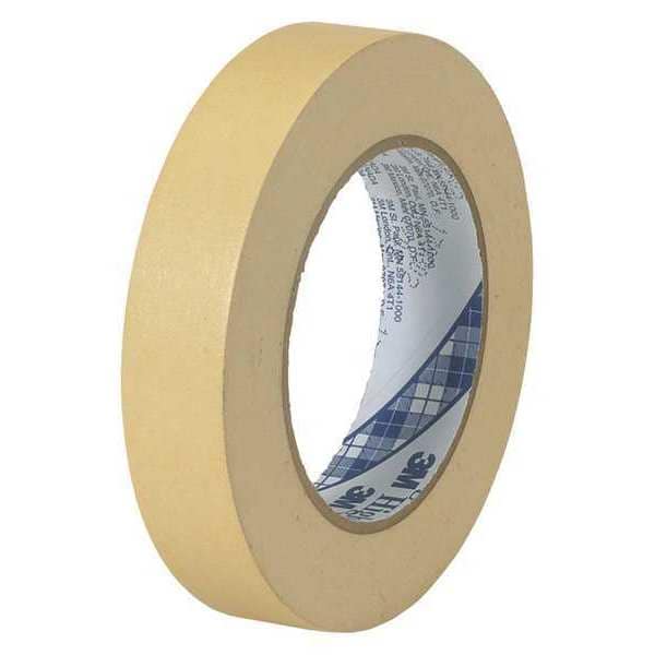 Masking Tape, 3x60 yd., Natural, PK12, 3" W x 60 yds L, Natural, 12 PK