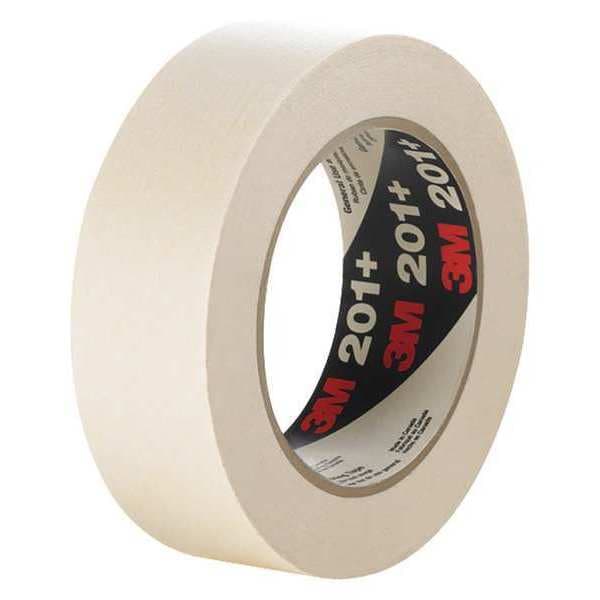 Masking Tape, 1x60 yd., Tan, PK36, 1" W x 60 yds. L, Tan, 36 PK