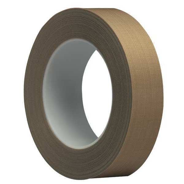3M 5453 PTFE Glass Cloth Tape, 8.2 Mil, 1" x 36 yds., Brown, 1 Roll