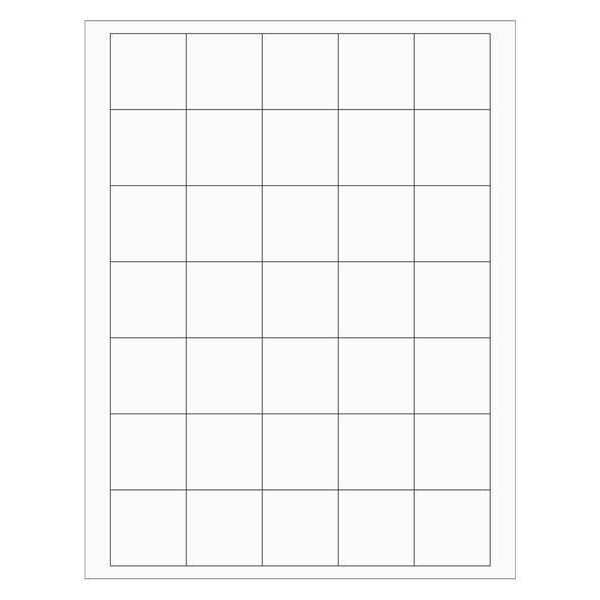 Tape Logic Laser Labels, Rectangle, 1 1/2" x 1 1/2", White, PK3500