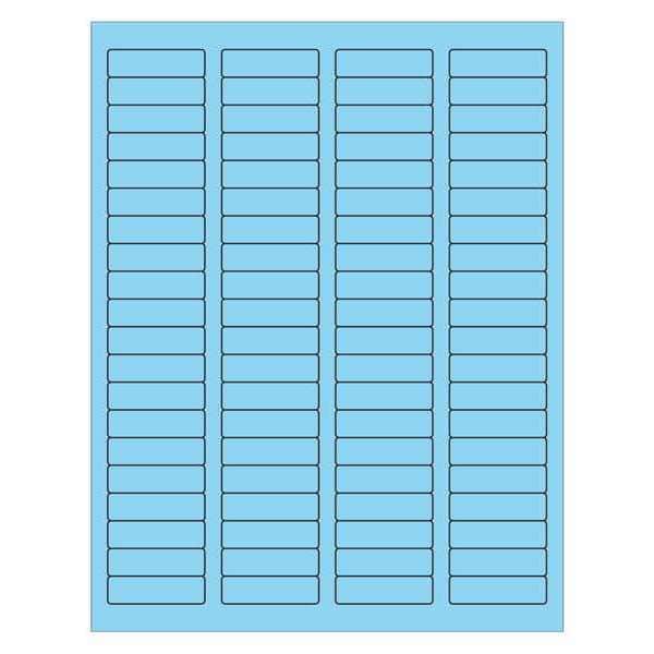 Tape Logic Rectangle Laser Labels, 1 3/4" x 1/2", Pastel Blue, PK8000