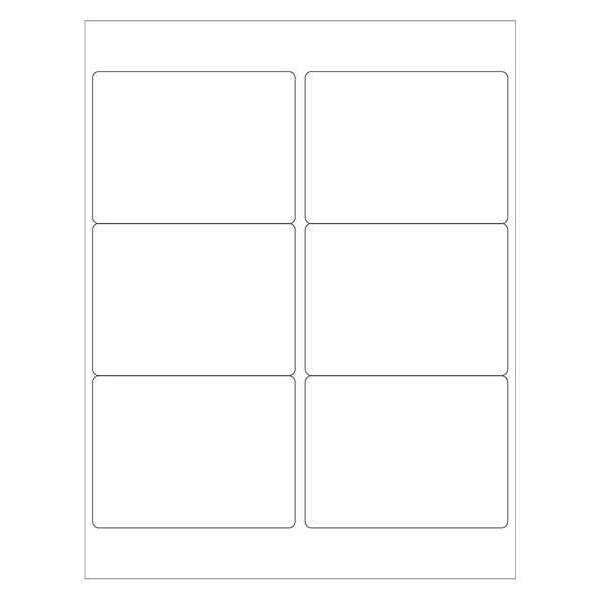 Tape Logic Laser Labels, Rectangle, 4" x 3", White, PK600