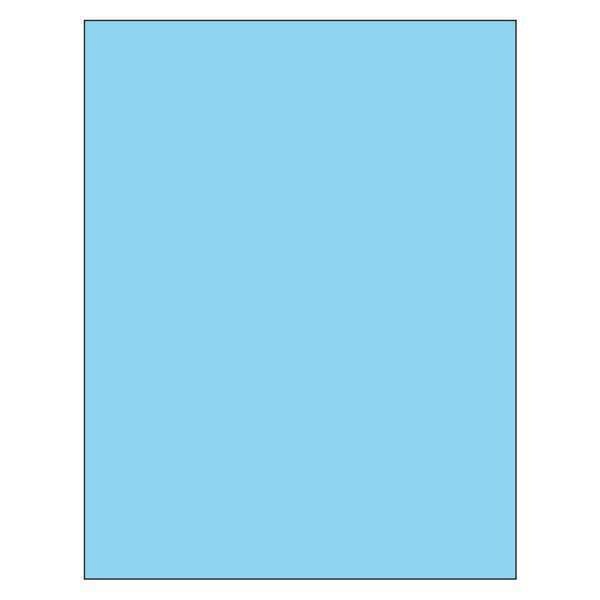Tape Logic Rectangle Laser Labels, 8 1/2" x 11", Pastel Blue, PK100