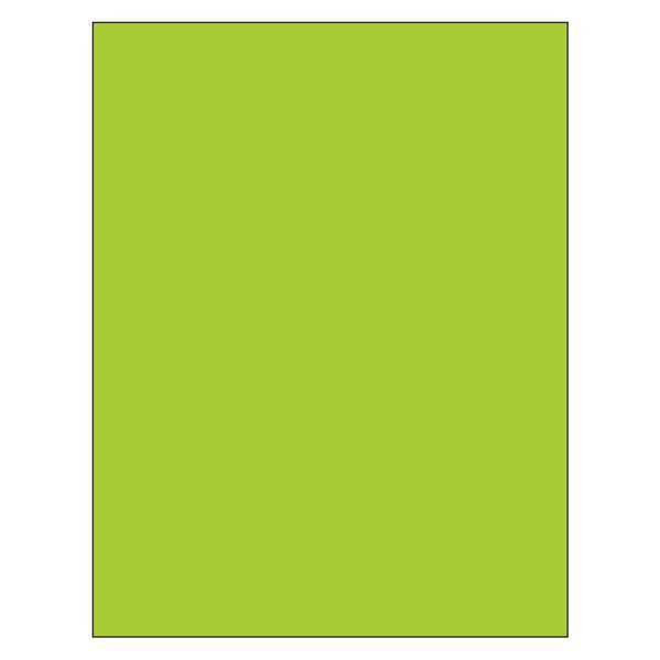 Tape Logic Rectangle Laser Labels, 8 1/2" x 11", Fluorescent Green, PK100