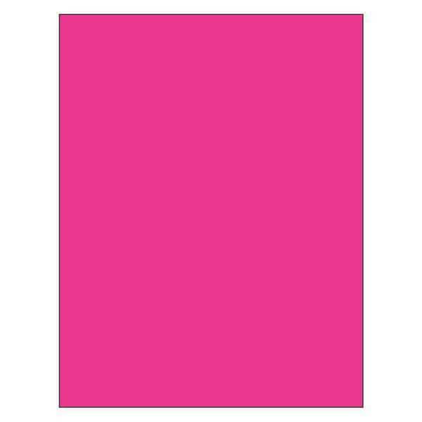 Tape Logic Rectangle Laser Labels, 8 1/2" x 11", Fluorescent Pink, PK100