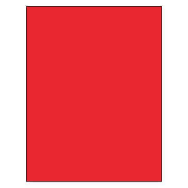 Tape Logic Rectangle Laser Labels, 8 1/2" x 11", Fluorescent Red, PK100
