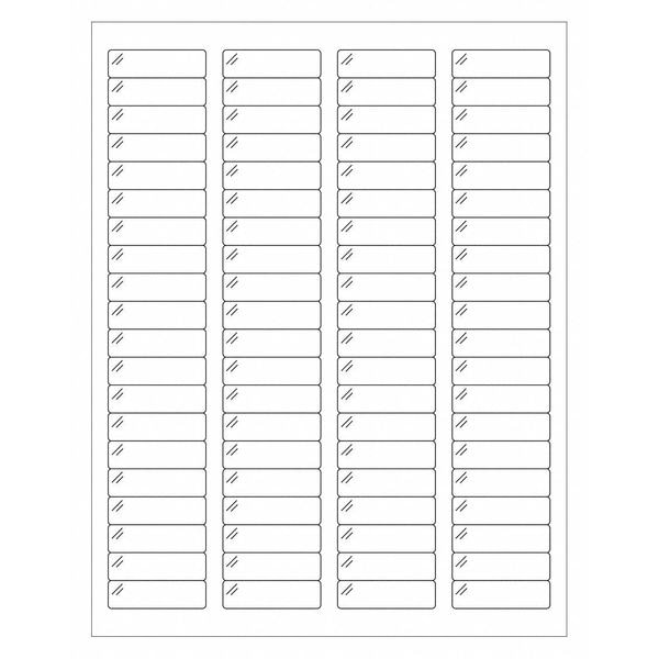 Tape Logic Rectangle Laser Labels, 1 3/4" x 1/2", Crystal Clear, PK8000