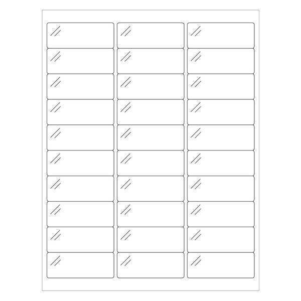 Tape Logic Rectangle Laser Labels, 2 5/8" x 1", Crystal Clear, PK3000
