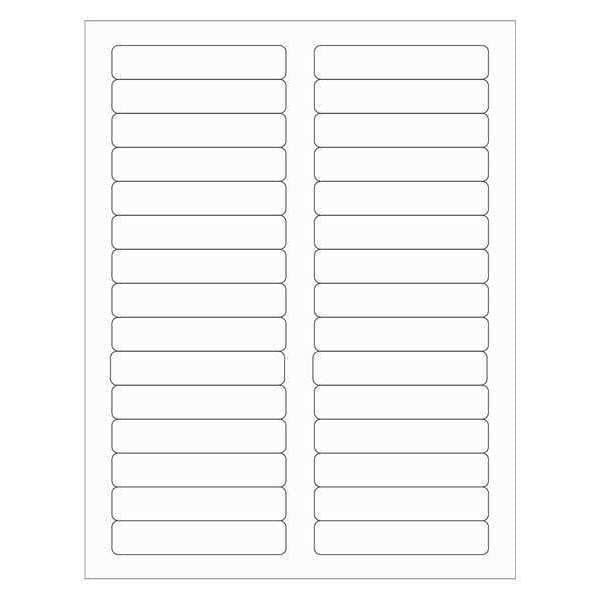 Tape Logic Laser Labels, Rectangle, 3 7/16" x 2/3", White, PK3000